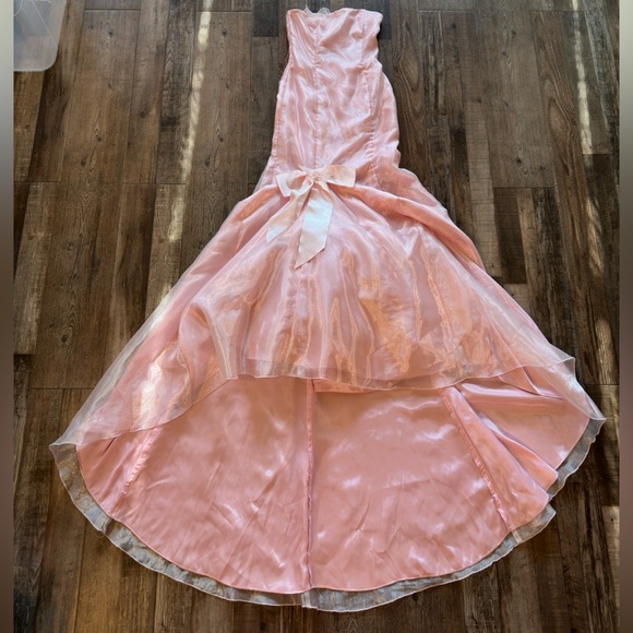 Jessica McClintock for Gunne Sax Dresses & Skirts - Jessica McClintock for Gunne Sax Vintage Baby Pink Maxi Trumpet Style Gown Sz 2